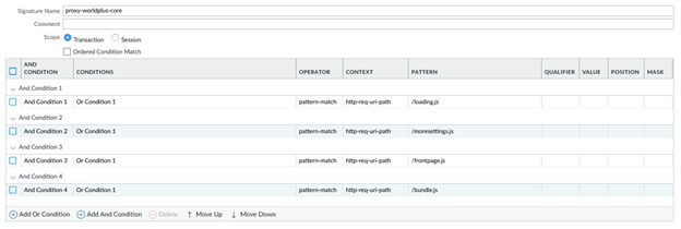 Signature conditions matching Wordplus JavaScript resources such as loading and bundle files.